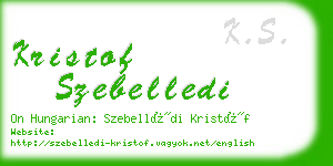 kristof szebelledi business card